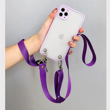 Charger l'image dans la galerie, Coque Silicone Transparente avec Collier à bandoulière  pour iPhone
