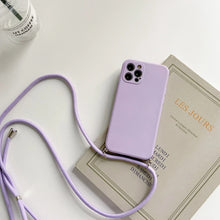Charger l'image dans la galerie, Coque en silicone avec cordon pour iPhone
