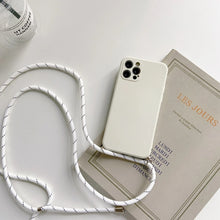 Charger l'image dans la galerie, Coque en silicone avec cordon pour iPhone
