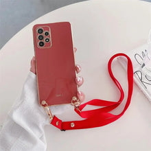 Charger l'image dans la galerie, Coque Bandoulière Silicone Plaqué pour Samsung
