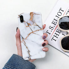 Charger l'image dans la galerie, Coque Haute Protection Avec Motif Marbre Pour iPhone
