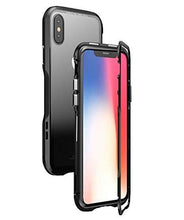 Charger l'image dans la galerie, Coque à Adsorption Magnétique Super Résistante Pour iPhone XS XS Max &amp; XR iPhone XS Max Noir arrière-transparent 
