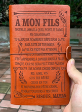 Charger l'image dans la galerie, À Mon Fils - Maman - N’oublie Jamais que je t'aime- cadeau personalisé - Journal Vintage Agenda 
