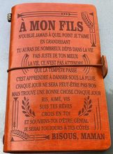 Charger l'image dans la galerie, À Mon Fils - Maman - N’oublie Jamais Que Je T'aime - Cadeau Personalisé - Journal Vintage Agenda 
