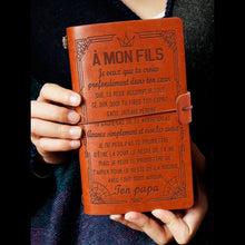 Charger l'image dans la galerie, À Mon Fils - Papa - Ne perd jamais - cadeau personalisé - Journal Vintage Agenda 
