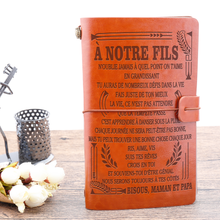 Charger l'image dans la galerie, À Notre fils - Maman et Papa - N’oublie jamais -cadeau personalisé - Journal Vintage Agenda 
