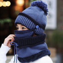 Charger l'image dans la galerie, 3 en 1 Bonnet tricoté d'hiver et écharpe Circulaire avec Masque Facial
