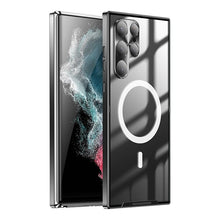 Charger l'image dans la galerie, Coque en Métal avec Dos Transparent Compatible MagSafe pour Samsung
