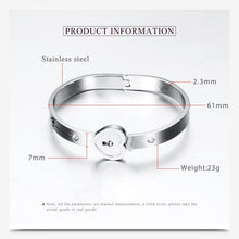Charger l'image dans la galerie, Nom personnalisé Bracelet cœur &amp; pendentif clé pour les couples
