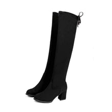Charger l'image dans la galerie, Bottes hauteur genou en suédine pour femmes
