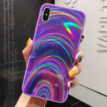 Charger l'image dans la galerie, Coque silicone de luxe Arc-En-Ciel pour iPhone
