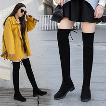 Charger l'image dans la galerie, Bottes hauteur genou en suédine pour femmes
