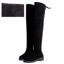 Charger l'image dans la galerie, Bottes hauteur genou en suédine pour femmes
