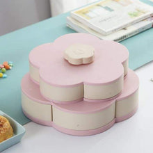 Charger l'image dans la galerie, Box Organizer -Boîte de rangement fleur - 2 étages / Rose - Storage Boxes &amp; Bins
