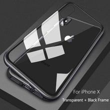 Charger l'image dans la galerie, Coque à Adsorption Magnétique Super Résistante Pour iPhone - Noir claire / For iPhone 7

