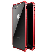 Charger l'image dans la galerie, Coque Antichoc en verre trempé 9H très haute protection Pour iPhone - iPhone 7 / Rouge
