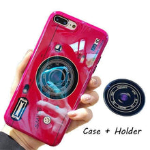 Charger l'image dans la galerie, Coque en Silicone avec Caméra Motifs Haute Qualité -Livraison Gratuite - iPhone XSMax / Rouge+ Support - Coques
