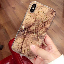 Charger l'image dans la galerie, Coque Haute Protection Avec Motif Marbre Pour iPhone - iPhone 6 6s / Marron - Half-wrapped Case
