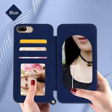 Charger l'image dans la galerie, Coque Miroir portefeuille pour votre iPhone - iphone 6 / Bleu
