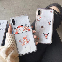 Charger l'image dans la galerie, Coque Pour iphone avec liquide paillette de noël
