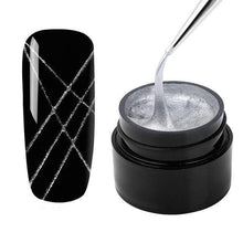 Charger l'image dans la galerie, Gel à ongles pour Dessin daraignée Semi permanent - Argent paillettes - Nail Gel
