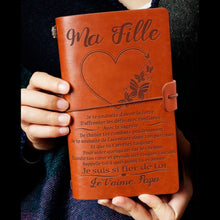 Charger l'image dans la galerie, À Ma Fille - Papa- Fier de Toi - Journal Vintage - Cadeau Personnalisé Agenda a ma fille 
