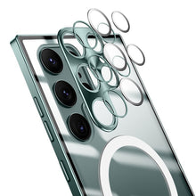 Charger l'image dans la galerie, Coque en Métal avec Dos Transparent Compatible MagSafe pour Samsung
