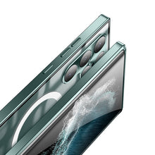 Charger l'image dans la galerie, Coque en Métal avec Dos Transparent Compatible MagSafe pour Samsung
