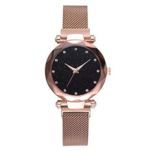 Charger l'image dans la galerie, Montre Ciel étoilé avec Bracelet en Mailles Aimant pour Femmes - Rose - Womens Watches
