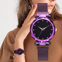 Charger l'image dans la galerie, Montre Ciel étoilé avec Bracelet en Mailles Aimant pour Femmes - Womens Watches
