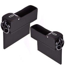 Charger l'image dans la galerie, Organisateur de siège auto avec porte monnaie &amp; gobelet - Deux Rangements noir - Rangement Rangement
