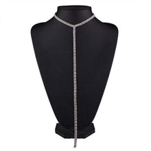 Charger l'image dans la galerie, Strass paillette doré argenté élégant ras du cou - Argent Unique - Choker Necklaces
