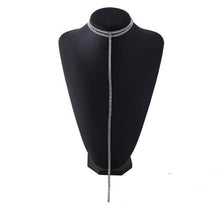 Charger l'image dans la galerie, Strass paillette doré argenté élégant ras du cou - Double Argent - Choker Necklaces

