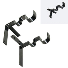 Charger l'image dans la galerie, Support de tringle à rideau à double appui central (2PCS) - Matériel Daménagement De Vitrine

