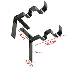 Charger l'image dans la galerie, Support de tringle à rideau à double appui central (2PCS) - Matériel Daménagement De Vitrine

