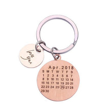 Charger l'image dans la galerie, Porte clé calendrier personnalisé Key Chains Rose Or M002 
