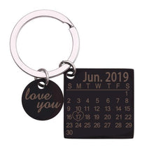 Charger l'image dans la galerie, Porte clé calendrier personnalisé Key Chains Noir M001 
