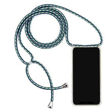 Charger l'image dans la galerie, Coque transparente rigide antichoc avec bandoulière de haute qualité pour iPhone Fitted Cases iPhone XS Max Vert Blanc 
