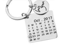 Charger l'image dans la galerie, Porte clé calendrier personnalisé Key Chains Argent M001 
