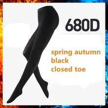 Charger l'image dans la galerie, Les Bas-collants Thérapeutiques Tights M Noir avec pied pour automne-printemps 
