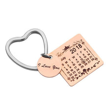 Charger l'image dans la galerie, Porte clé calendrier personnalisé Key Chains Rose Or M005 
