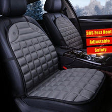 Charger l'image dans la galerie, 2en1 Coussin De Siège De Voiture Chauffant 12V Housses de siège auto Gris 
