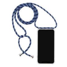 Charger l'image dans la galerie, Coque transparente rigide antichoc avec bandoulière de haute qualité pour Samsung Samsung Cases S8 Bleu noir 
