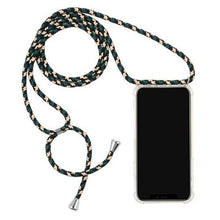 Charger l'image dans la galerie, Coque transparente rigide antichoc avec bandoulière de haute qualité pour iPhone Fitted Cases iPhone XS Max Vert Beige 
