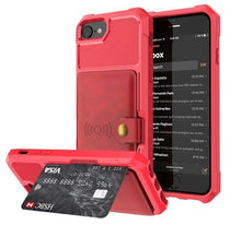 Charger l'image dans la galerie, Coque portefeuille en cuir PU haute protection Fitted Cases iPhone 6 6S Rouge 
