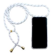 Charger l'image dans la galerie, Coque transparente rigide antichoc avec bandoulière de haute qualité pour Huawei P30 Blanc 
